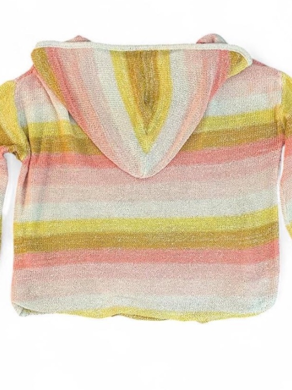 Y2K Billabong Pink & Butter Yellow Knit Sweater Bellsleeve Small - Picture 10 of 10